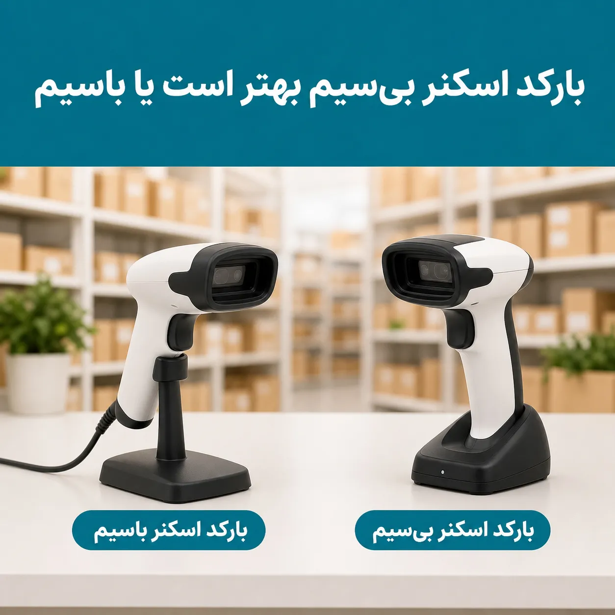 بارکد اسکنر بیسیم بهتر است یا باسیم